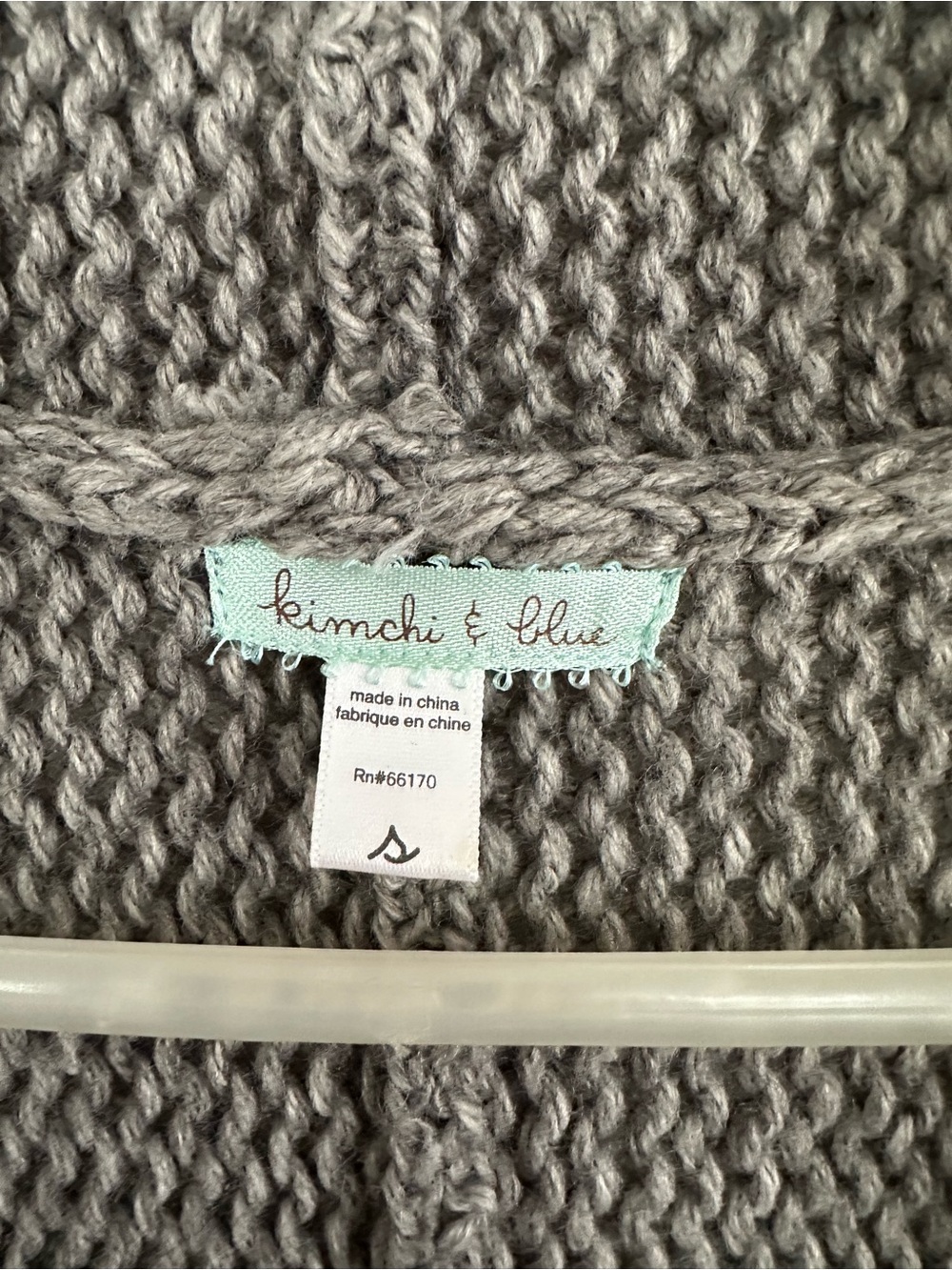 Kimchi & Blue Gray Open Front Cardigan Sweater Size Small, Urban Outfitters - Picture 3 of 8